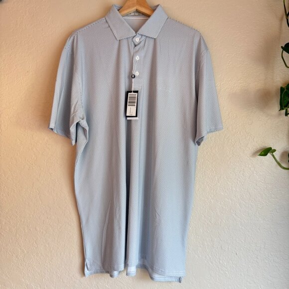 Holderness & Bourne Other - NWT Holderness & Bourne Armfield Performance Polo – Light Blue Print, Men’s XL